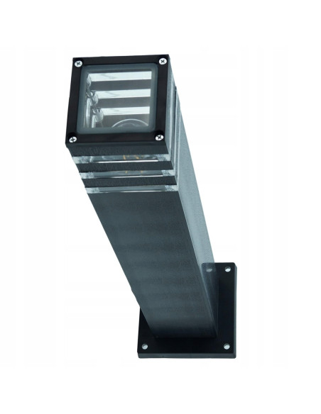 Lampa ogrodowa z czujnikiem ruchu Eko-Light SAGITA, aluminiowy słupek, IP44, czarna, 60 cm, E27, do przestrzeni zewnętrznych.