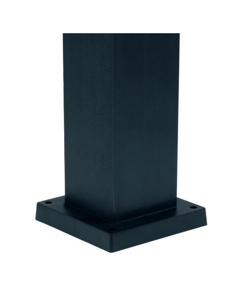 Lampa ogrodowa z czujnikiem ruchu Eko-Light SAGITA, aluminiowy słupek, IP44, czarna, 60 cm, E27, do przestrzeni zewnętrznych.