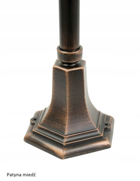 Elegancka ogrodowa lampa K5002/3/KPO, czarna kula na stojaku, 72 cm, energooszczędna, idealna do schodów i tarasu.