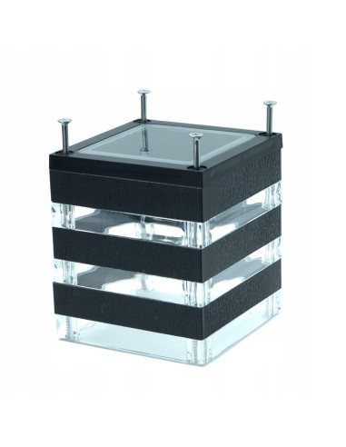 Lampa ogrodowa z czujnikiem ruchu Eko-Light SAGITA, aluminiowy słupek, IP44, czarna, 60 cm, E27, do przestrzeni zewnętrznych.