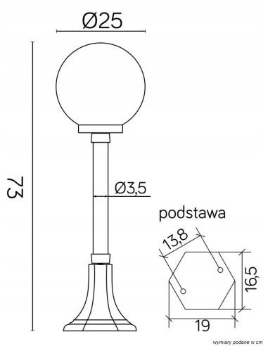 Lampa ogrodowa KULE CLASSIC, stojąca oprawa z aluminium i szkła, eleganckie oświetlenie do przestrzeni zewnętrznych