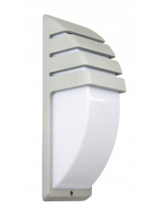 Lampa elewacyjna półkolista CITY E27 z aluminium, srebrna, IP54 - oświetlenie zewnętrzne dla domów i budynków użyteczności. 2