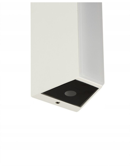 Nowoczesny kinkiet ogrodowy LED TIN w białym kolorze - elegancka lampa tarasowa o zwiększonej wydajności świetlnej