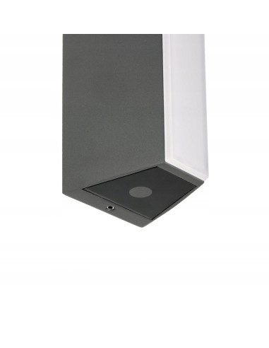 Lampa ścienna LED TIN IP54, nowoczesna, dwustronna, szare aluminium do użytku wewnętrznego i zewnętrznego