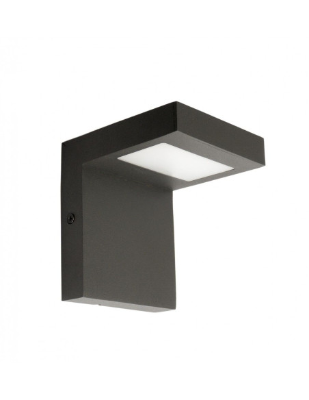 Nowoczesny kinkiet ogrodowy LED KARO "L" - szary aluminium, 10W, 720 lumenów, IP54 - eleganckie oświetlenie zewnętrzne