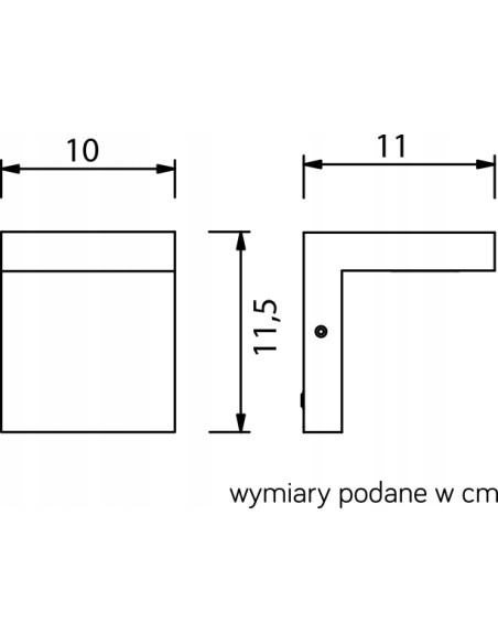 Nowoczesny kinkiet ogrodowy LED KARO "L" - szary aluminium, 10W, 720 lumenów, IP54 - eleganckie oświetlenie zewnętrzne