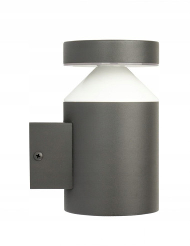 Nowoczesny kinkiet zewnętrzny DELTA DL-K100 LED - eleganckie oświetlenie w stylu stożkowym, szare, energooszczędne.