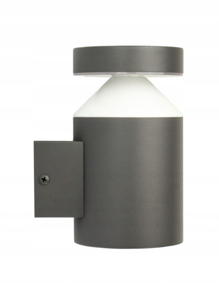 Nowoczesny kinkiet zewnętrzny DELTA DL-K100 LED - eleganckie oświetlenie w stylu stożkowym, szare, energooszczędne.