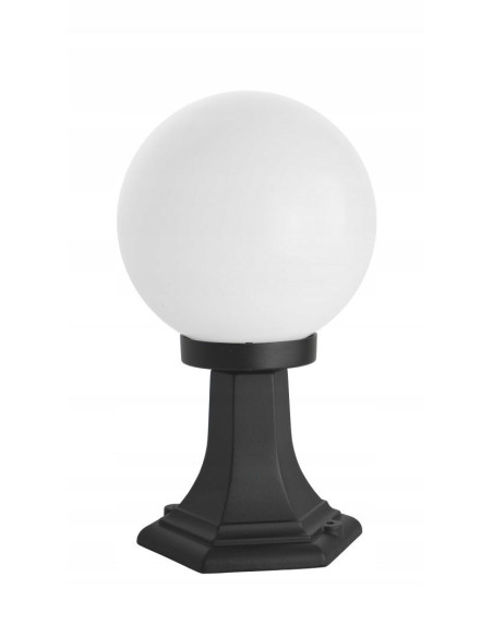 Lampa Stojąca KULE CLASSIC K 4011/1/K 200 - Czarna, Elegancka Oprawa do Wnętrz i na Zewnątrz, 36 cm