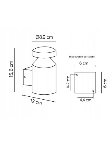 Nowoczesny kinkiet zewnętrzny DELTA DL-K100 LED - eleganckie oświetlenie w stylu stożkowym, szare, energooszczędne.