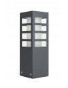 Lampa zewnętrzna RADO 18W - nowoczesne oświetlenie tarasowe w eleganckim, ciemnoszarym designie.