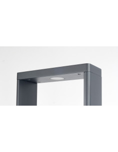 Nowoczesna lampa ścienna ogrodowa Su-ma FORM B FLS-K100, kwadratowa, LED 9W, ciemnoszara, IP65 do tarasu 2