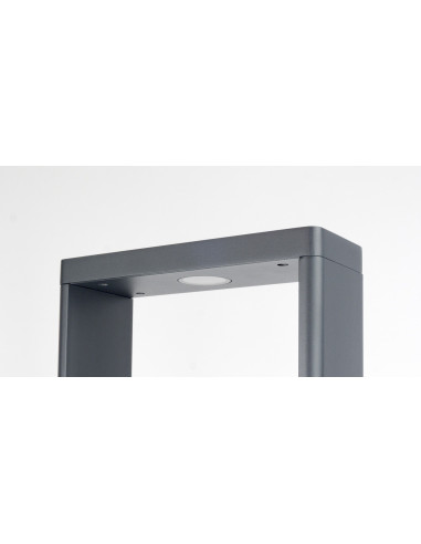 Nowoczesna lampa ścienna ogrodowa Su-ma FORM B FLS-K100, kwadratowa, LED 9W, ciemnoszara, IP65 do tarasu