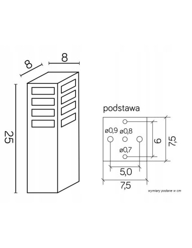 Lampa zewnętrzna RADO 18W - nowoczesne oświetlenie tarasowe w eleganckim, ciemnoszarym designie.