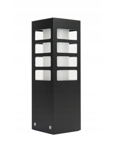 Lampa ogrodowa RADO III 3 BL, 18W, czarna, kwadratowy słupek, IP54 - nowoczesne oświetlenie do ogrodu i parku