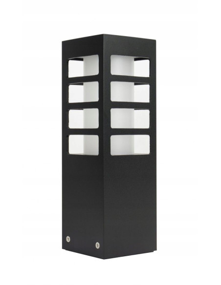 Lampa ogrodowa RADO III 3 BL, 18W, czarna, kwadratowy słupek, IP54 - nowoczesne oświetlenie do ogrodu i parku