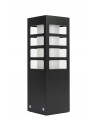 Lampa ogrodowa RADO III 3 BL, 18W, czarna, kwadratowy słupek, IP54 - nowoczesne oświetlenie do ogrodu i parku