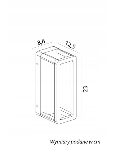 Nowoczesny kinkiet zewnętrzny su-ma ARMA AR-K100 LED - szary, elegancki design do tarasu i wejścia