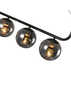 Lampa sufitowa Alisa - Nowoczesne Oświetlenie Korytarza w Grafitowym Wykończeniu z Szkła i Metalu 2