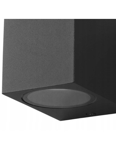 Kinkiet nowoczesny Boka GU10, czarny, aluminiowy, z regulowanym światłem - idealny do ogrodu i garażu.