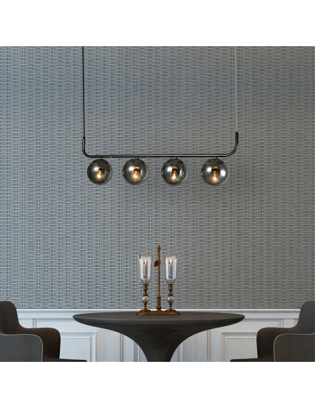 Lampa wisząca ALISA z przydymionymi kulami – nowoczesna elegancja w loftowym stylu w grafitowym wykończeniu