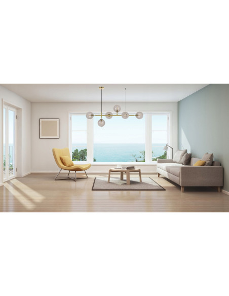 Żyrandol ALISA z szklanymi kulami - elegancka lampa wisząca do salonu i sypialni w nowoczesnym stylu premium