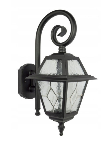 Lampa Ogrodowa Witrażowa SU-MA K 3012/1/N z Aluminium i Szkłem - Elegancki Kinkiet do Balkonu i Tarasu