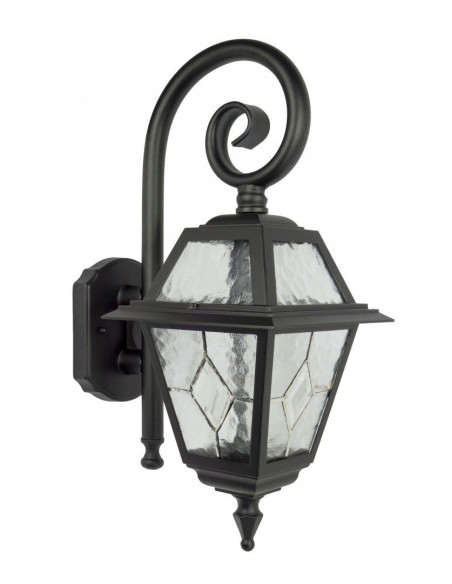 Lampa Ogrodowa Witrażowa SU-MA K 3012/1/N z Aluminium i Szkłem - Elegancki Kinkiet do Balkonu i Tarasu