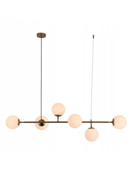 Lampa wisząca ALISA w stylu industrialnym z asymetrycznymi kulami, elegancka biała dekoracja do salonu i jadalni