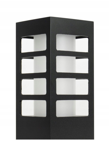 Lampa stojąca RADO III 1 BL, aluminiowa, minimalistyczna, czarna, 75 cm, IP54, E27 - idealna do ogrodu i podjazdu