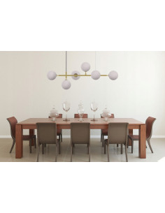 Lampa wisząca ALISA w stylu industrialnym z asymetrycznymi kulami, elegancka biała dekoracja do salonu i jadalni 2