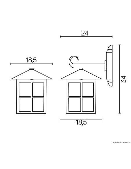 Kinkiet Zewnętrzny WENECJA E27 z Lodowym Szkłem - Eleganckie Oświetlenie do Ogrodu i Tarasu, Czarny Aluminium
