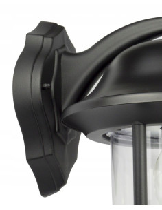 Kinkiet ogrodowy PRINCE w stylu vintage czarny - eleganckie oświetlenie zewnętrzne SU-MA do balkonu i tarasu 2