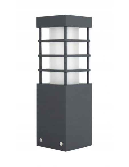 Elegancki słupek ogrodowy Su-ma RADO II 25 cm, szary, nowoczesny design do oświetlenia przestrzeni zewnętrznych