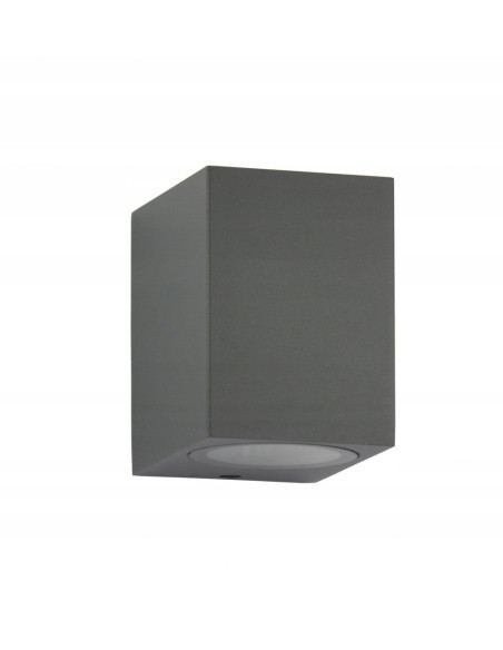 Kinkiet MINI GU10 - eleganckie oświetlenie elewacyjne w szarym i szczotkowanym aluminium, nowoczesny design do ogrodu i tarasu