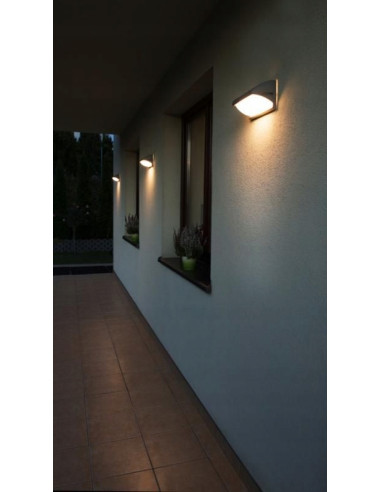 Elegancki kinkiet ogrodowy SU-MA NELLY z aluminium, czarny, IP54 - lampa ścienna do patio i tarasu.