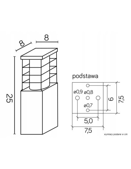 Lampa stojąca RADO II 3 AL - nowoczesne oświetlenie z aluminium w kolorze srebrnym, idealne na taras i balkon