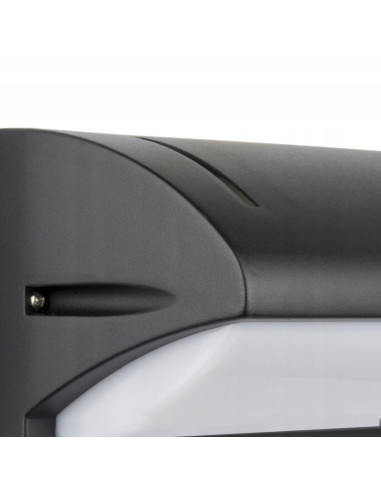 Elegancki kinkiet ogrodowy SU-MA NELLY z aluminium, czarny, IP54 - lampa ścienna do patio i tarasu.