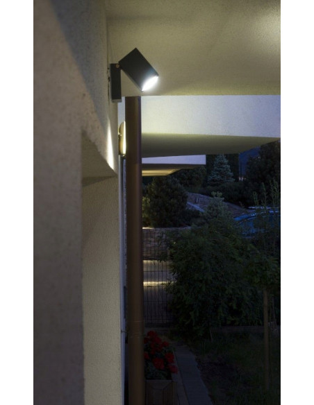 Nowoczesna lampa zewnętrzna MINI 5005 DG z ruchomą głowicą, IP44, ciemny popiel – idealna do ogrodu i tarasu