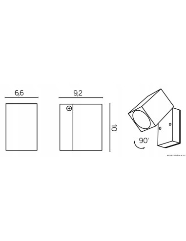 Nowoczesna lampa zewnętrzna MINI 5005 DG z ruchomą głowicą, IP44, ciemny popiel – idealna do ogrodu i tarasu