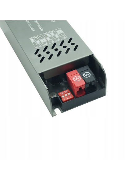 Zasilacz LED PROVERO ULTRA SLIM 24V 100W z SOFT START, aluminiowa obudowa w kolorze grafitowym, modułowy design