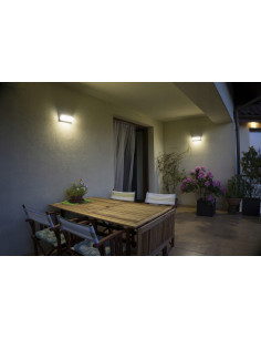 Nowoczesna lampa ścienna LED Mona MN19301 z mlecznym kloszem - eleganckie oświetlenie do ogrodu i tarasu 2