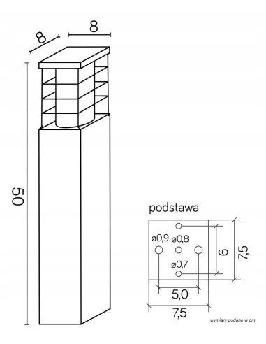 Nowoczesna lampa ogrodowa RADO II 2 srebrna z kloszem - minimalistyczne oświetlenie do parku i parkingu, IP54.