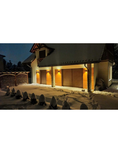 Elegancka lampa ścienna LED Adela 19 cm, ciemnoszara, do ogrodu i elewacji, IP54, dwustronne oświetlenie, GU10