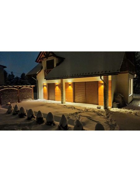 Elegancka lampa ścienna LED Adela 19 cm, ciemnoszara, do ogrodu i elewacji, IP54, dwustronne oświetlenie, GU10