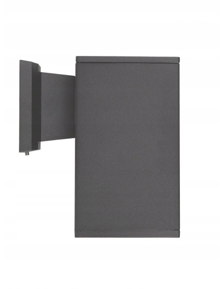 Kinkiet zewnętrzny Adela 8002 DG - aluminiowa lampa E27 w ciemnym popielu do ogrodu i garażu