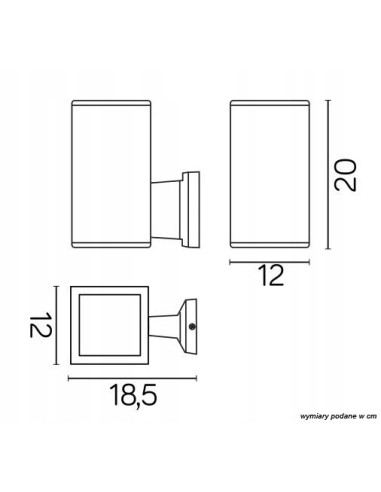 Kinkiet ogrodowy ADELA IP54 czarny, minimalistyczny design, idealne oświetlenie tarasu i balkonu, wysoka jakość.