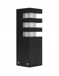 Elegancki czarny mini słupek oświetleniowy RADO z aluminium - idealny do nowoczesnych ogrodów i przestrzeni zewnętrznych 2