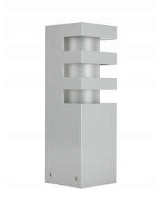 Lampa ogrodowa stojąca RADO, 25 cm, aluminiowa, srebrna, IP54, E27, 18W - stylowe oświetlenie do ogrodu i restauracji 2