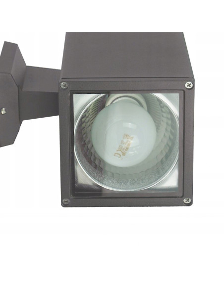 Kinkiet Zewnętrzny Adela 8001 DG - Elegancki Szary, Dwustronne Oświetlenie Aluminiowe IP54, E27, 60W